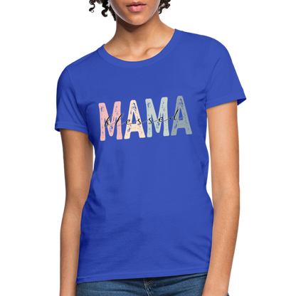 Blessed Mama Women's T-Shirt (Retro Design) - royal blue