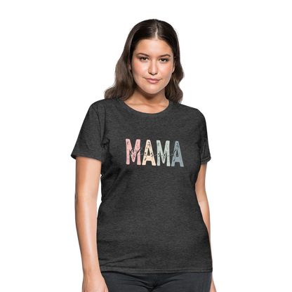 Blessed Mama Women's T-Shirt (Retro Design) - heather black