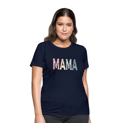 Blessed Mama Women's T-Shirt (Retro Design) - navy