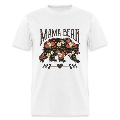 Mama Bear Floral T-Shirt - white