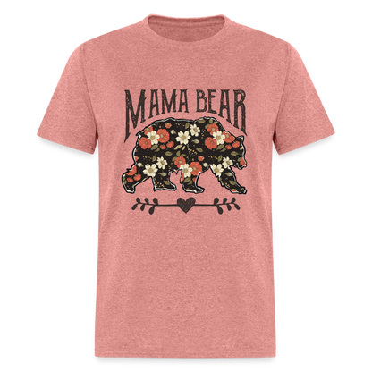 Mama Bear Floral T-Shirt - heather mauve