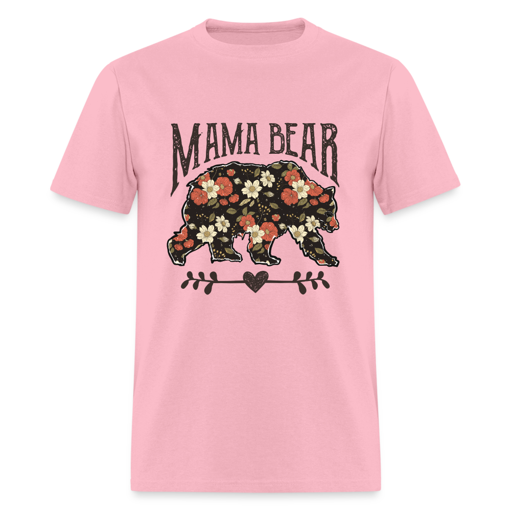 Mama Bear Floral T-Shirt - pink