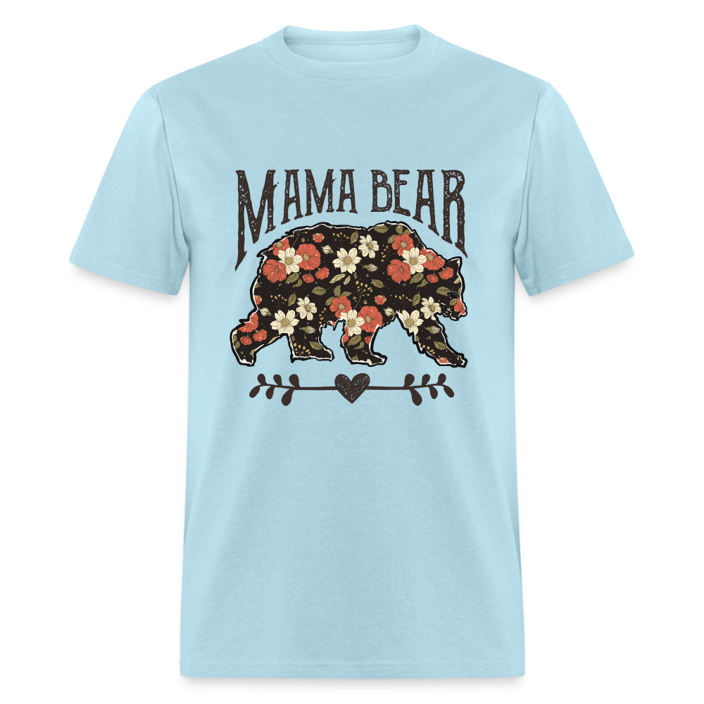 Mama Bear Floral T-Shirt - powder blue