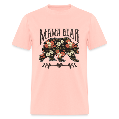 Mama Bear Floral T-Shirt - blush pink 