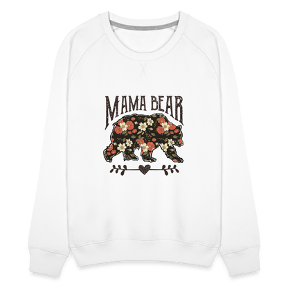 Mama Bear Floral Premium Sweatshirt - white