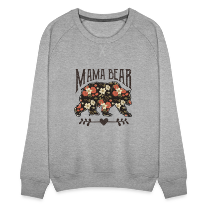 Mama Bear Floral Premium Sweatshirt - heather grey