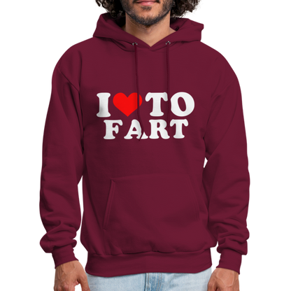 I Love To Fart (Unisex) Hoodie - burgundy