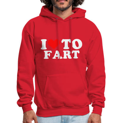 I Love To Fart (Unisex) Hoodie - red