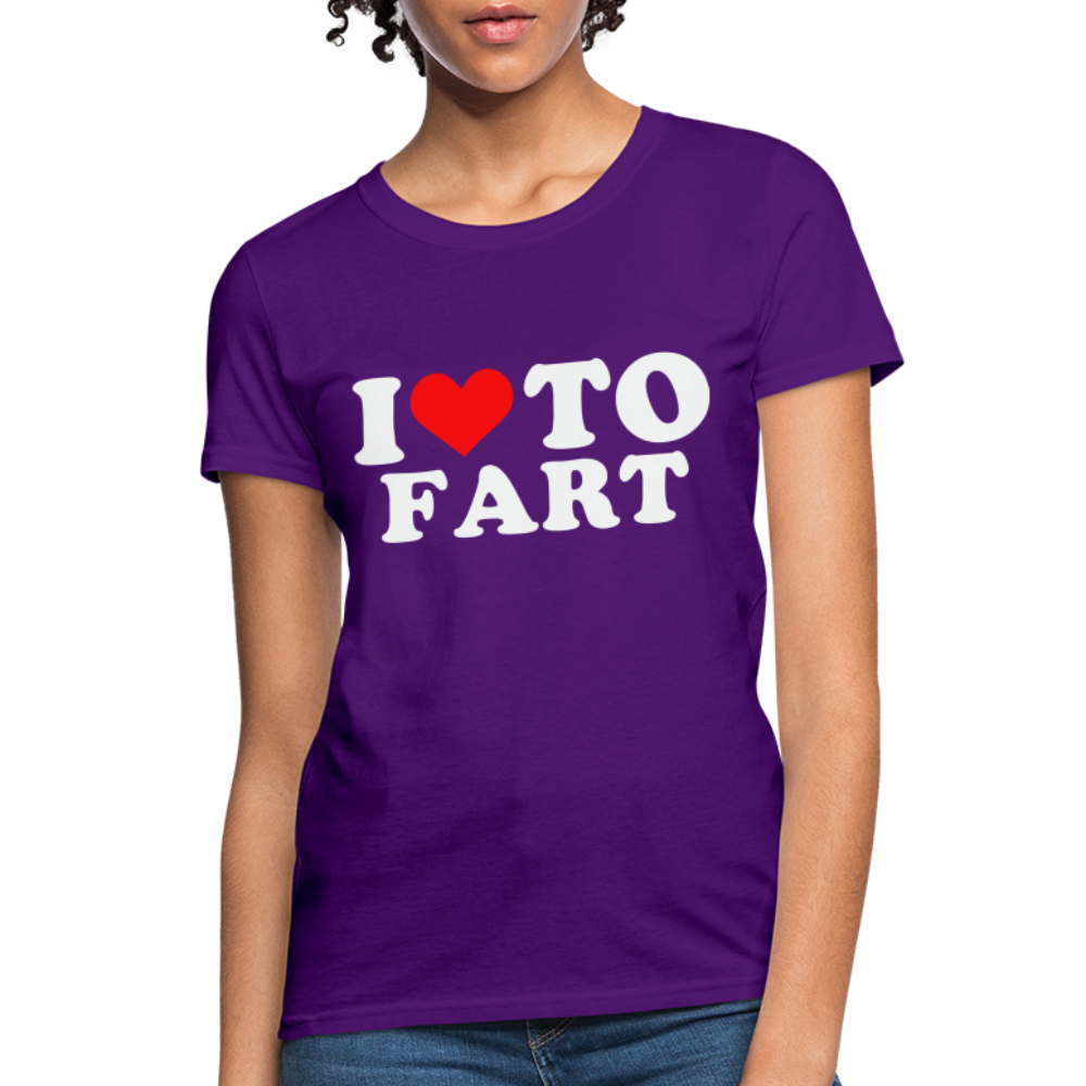 I Love To Fart Women's T-Shirt - purple