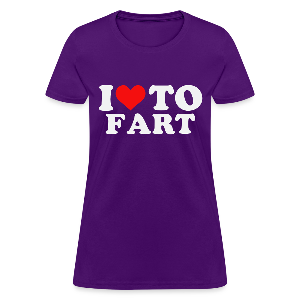 I Love To Fart Women's T-Shirt - purple