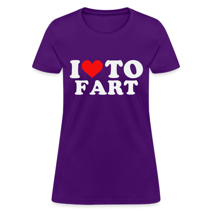 I Love To Fart Women's T-Shirt - purple