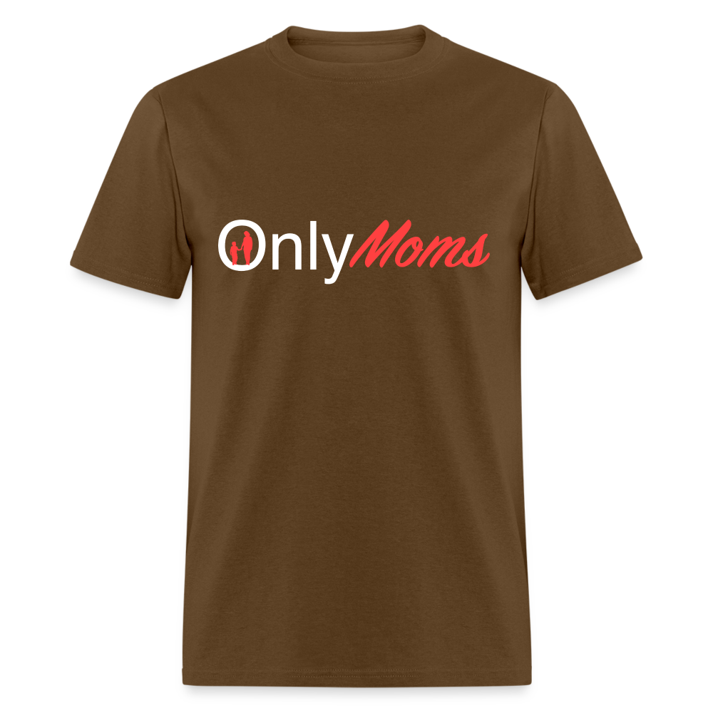 OnlyMoms Classic T-Shirt (White and Pink Letters) - brown