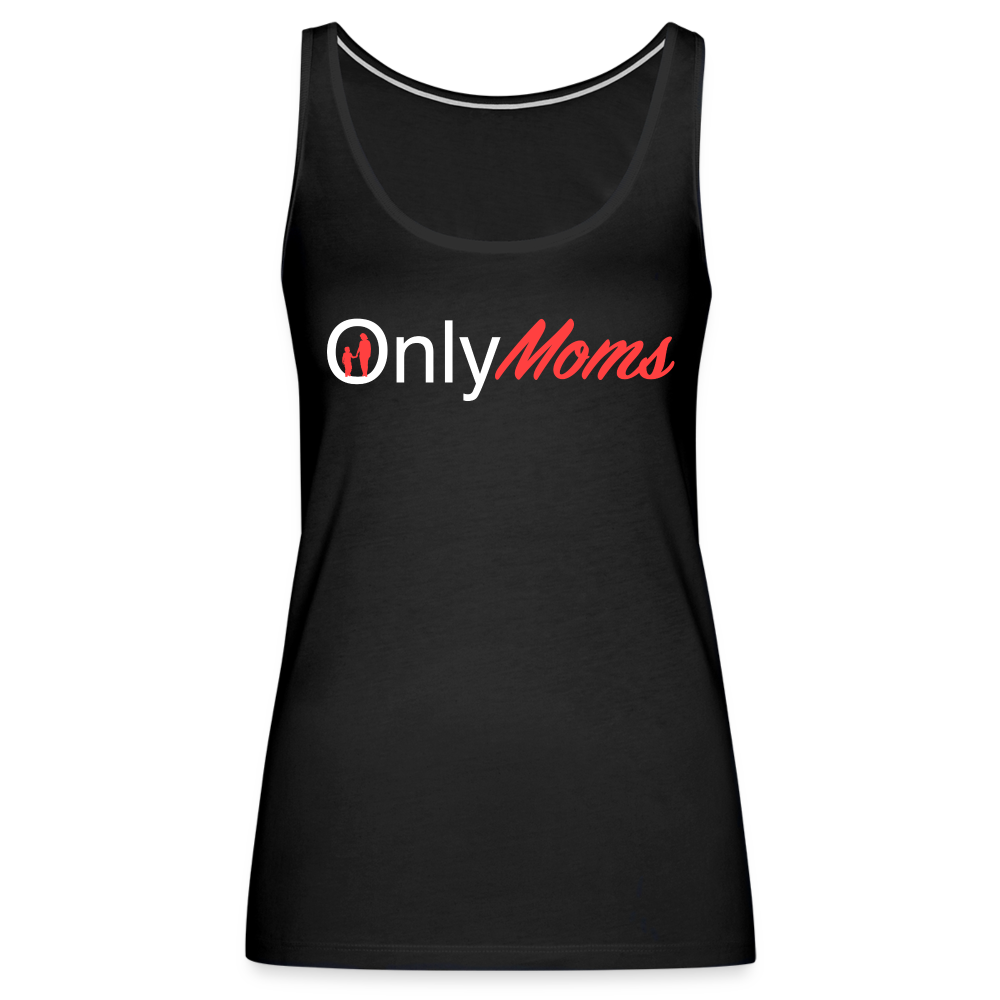 OnlyMoms Premium Tank Top (White and Pink Letters) - black