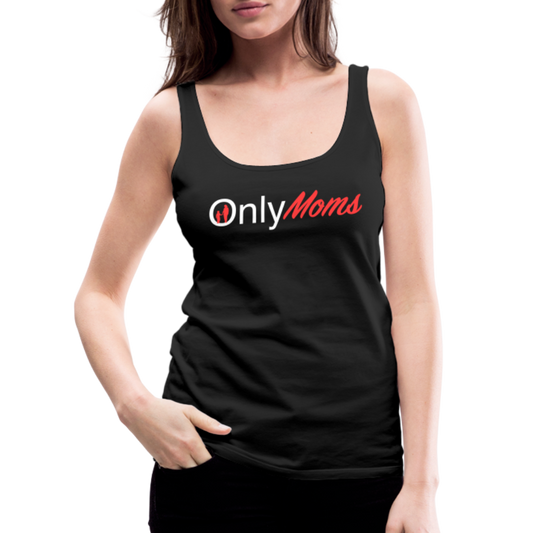 OnlyMoms Premium Tank Top (White and Pink Letters) - black