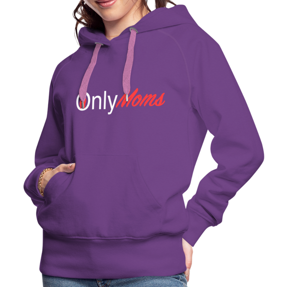 OnlyMoms Premium Hoodie (White and Pink Letters) - purple 