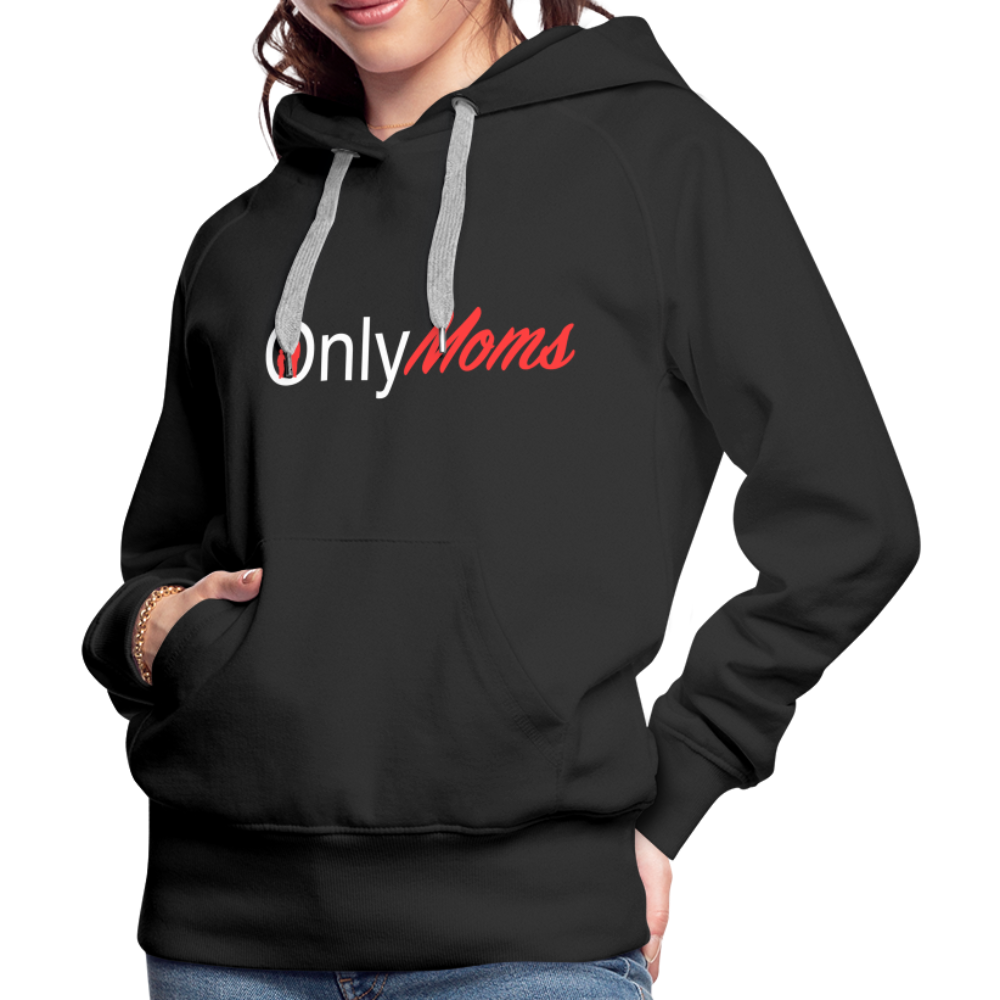 OnlyMoms Premium Hoodie (White and Pink Letters) - black
