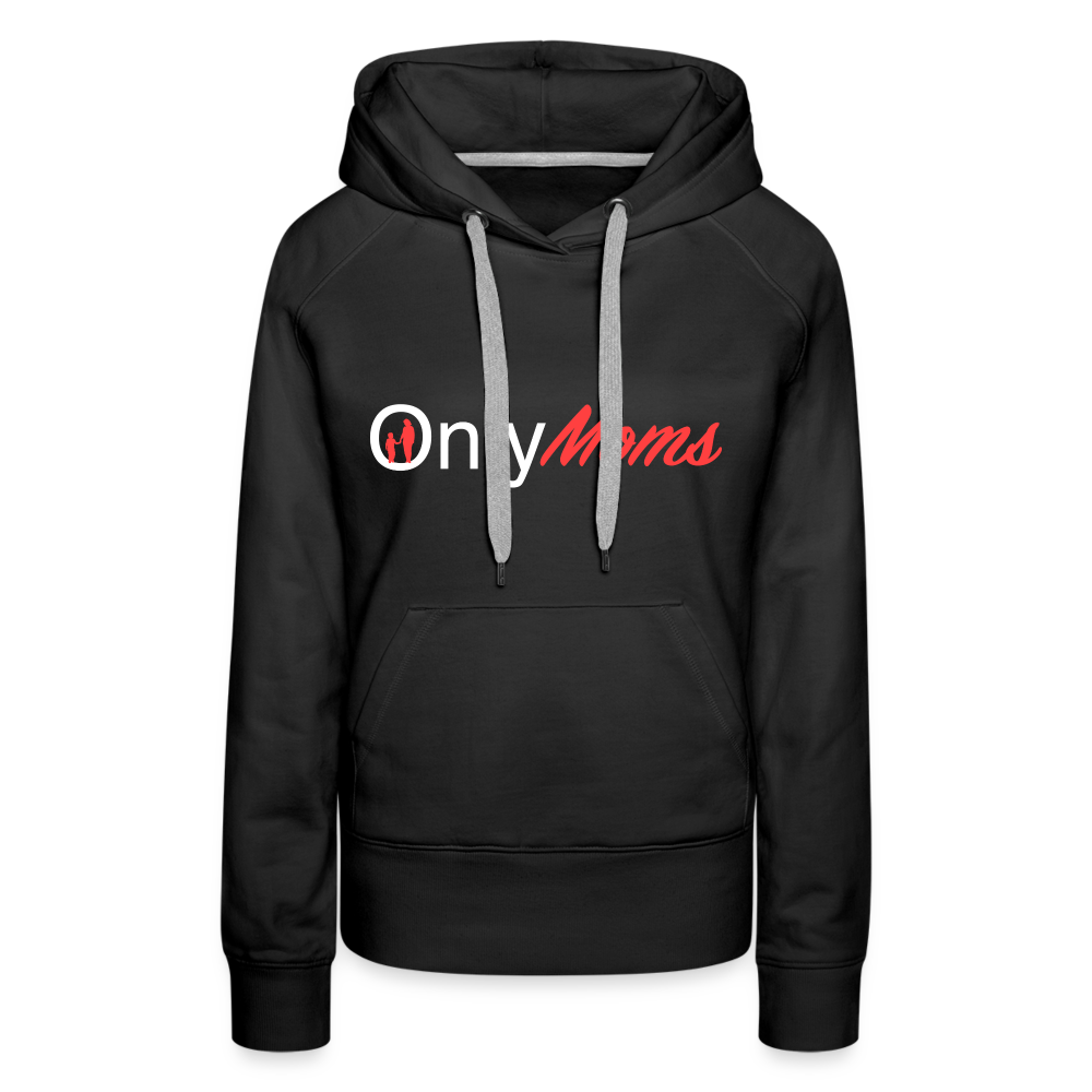 OnlyMoms Premium Hoodie (White and Pink Letters) - black