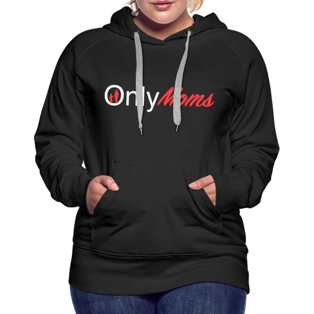 OnlyMoms Premium Hoodie (White and Pink Letters) - black