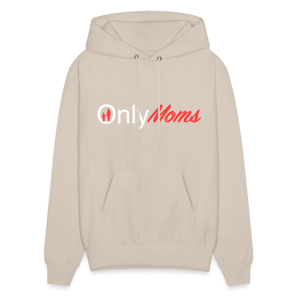 OnlyMoms Hoodie (White and Pink Letters) - Sand