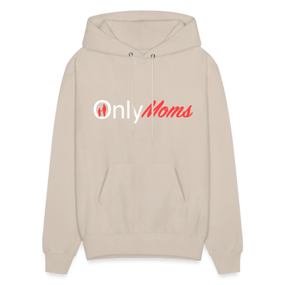 OnlyMoms Hoodie (White and Pink Letters) - Sand