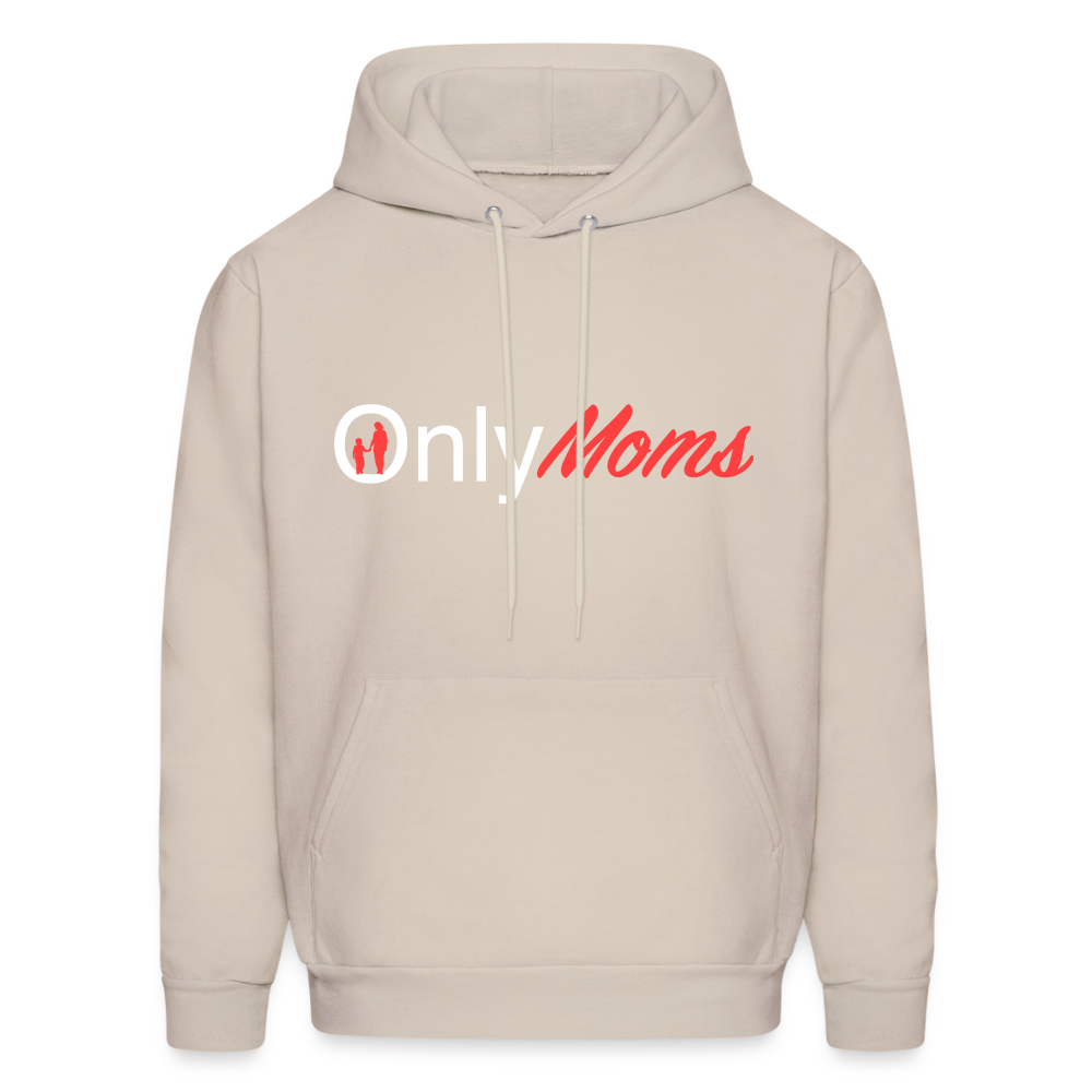 OnlyMoms Hoodie (White and Pink Letters) - Sand