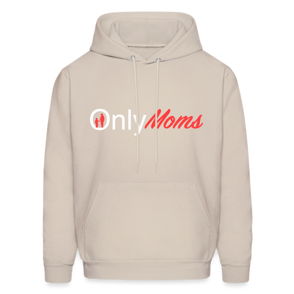 OnlyMoms Hoodie (White and Pink Letters) - Sand