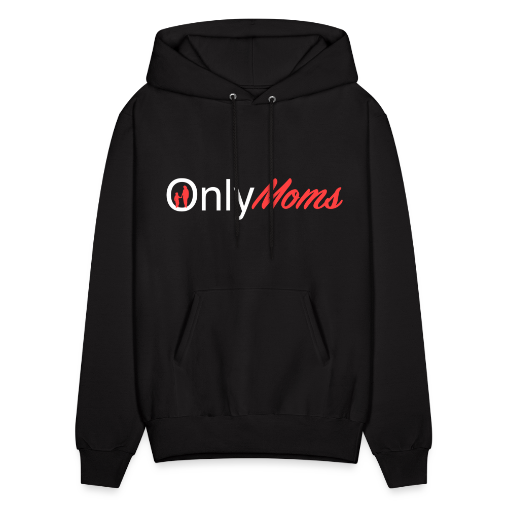 OnlyMoms Hoodie (White and Pink Letters) - black