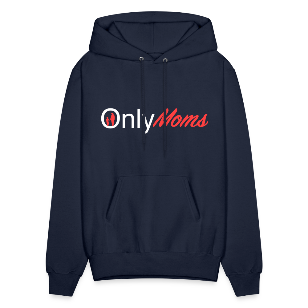 OnlyMoms Hoodie (White and Pink Letters) - navy