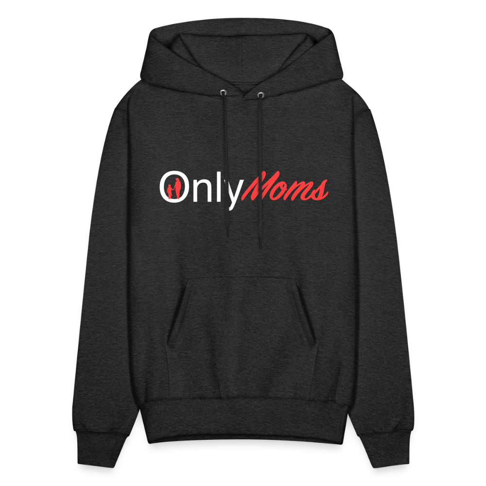 OnlyMoms Hoodie (White and Pink Letters) - charcoal grey