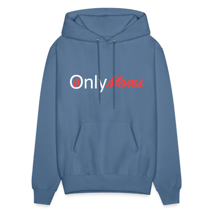 OnlyMoms Hoodie (White and Pink Letters) - denim blue