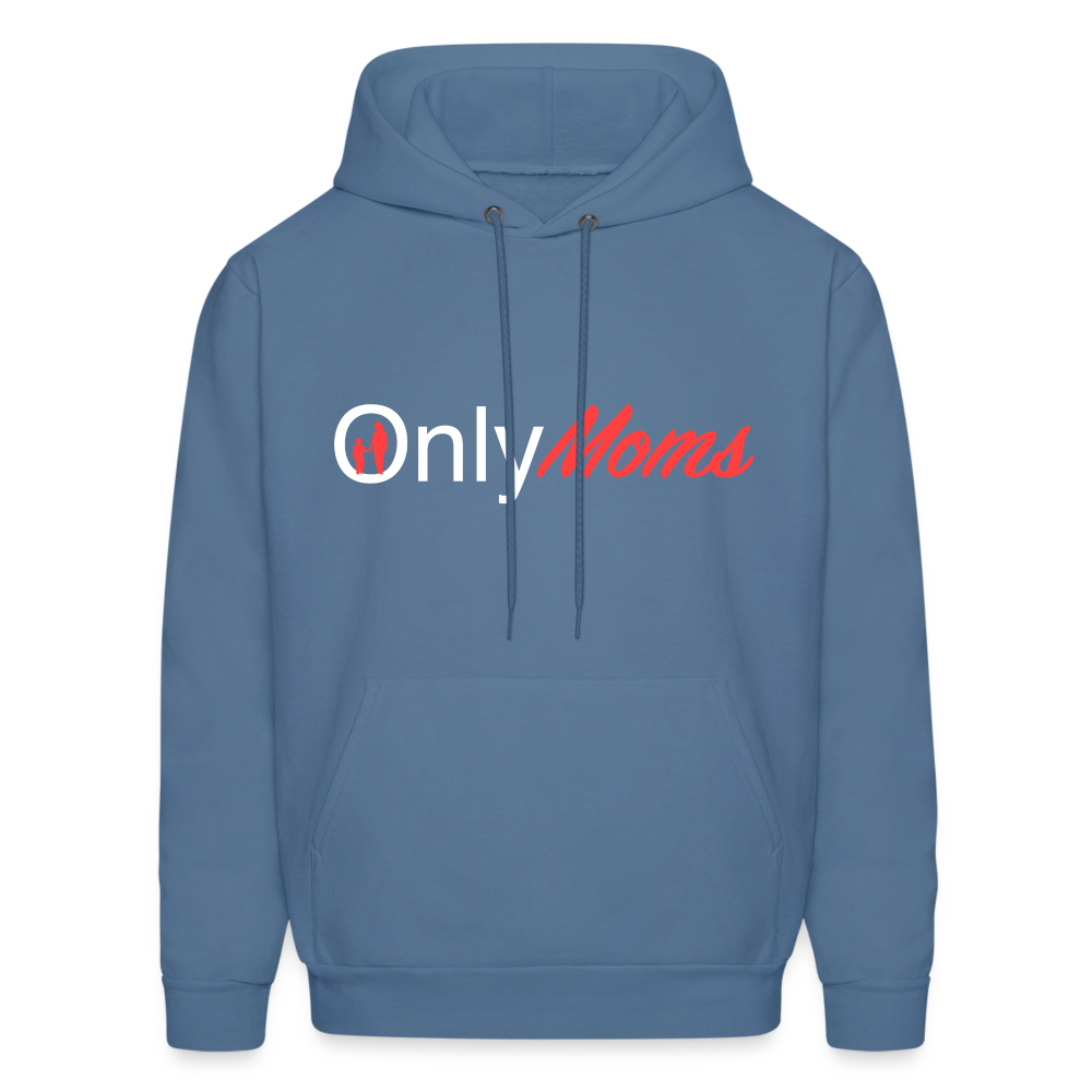 OnlyMoms Hoodie (White and Pink Letters) - denim blue