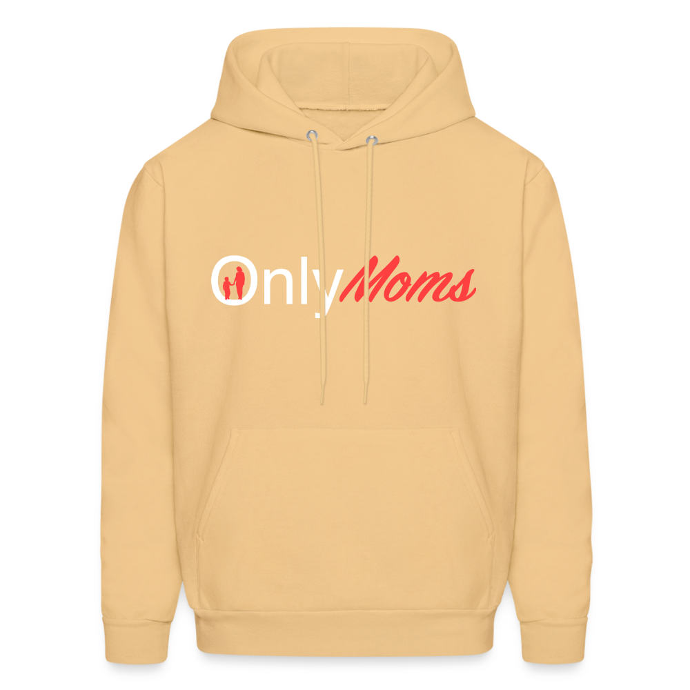 OnlyMoms Hoodie (White and Pink Letters) - light yellow