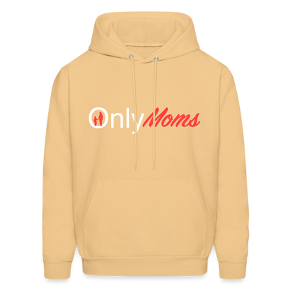 OnlyMoms Hoodie (White and Pink Letters) - light yellow