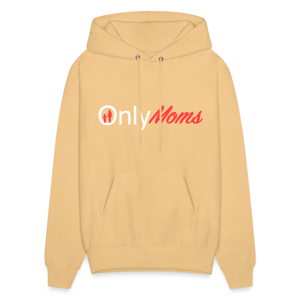 OnlyMoms Hoodie (White and Pink Letters) - light yellow