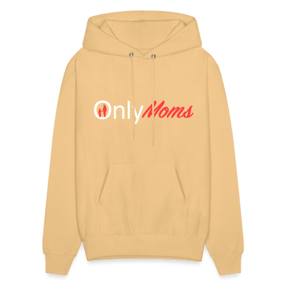 OnlyMoms Hoodie (White and Pink Letters) - light yellow