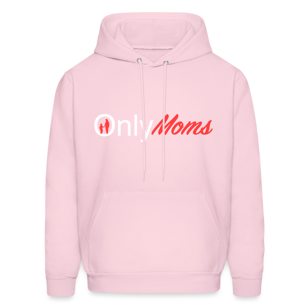 OnlyMoms Hoodie (White and Pink Letters) - pale pink