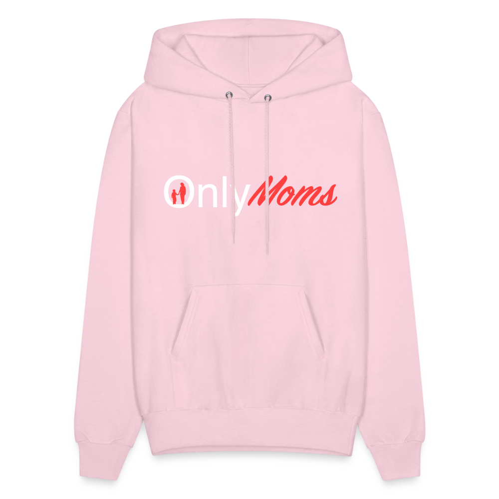 OnlyMoms Hoodie (White and Pink Letters) - pale pink