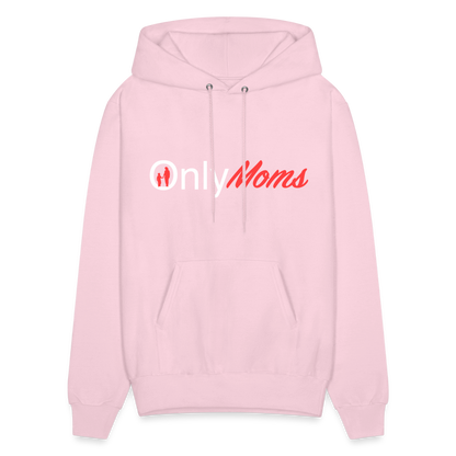 OnlyMoms Hoodie (White and Pink Letters) - pale pink
