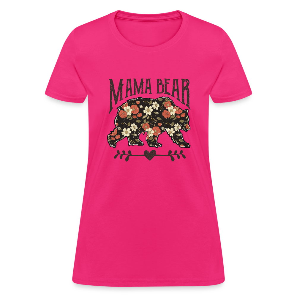 Mama Bear - Women's Contoured T-Shirt - fuchsia