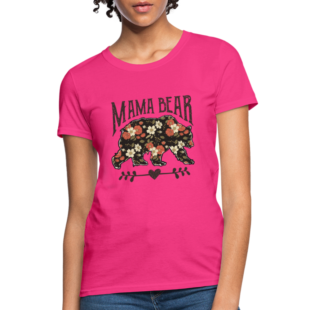 Mama Bear - Women's Contoured T-Shirt - fuchsia