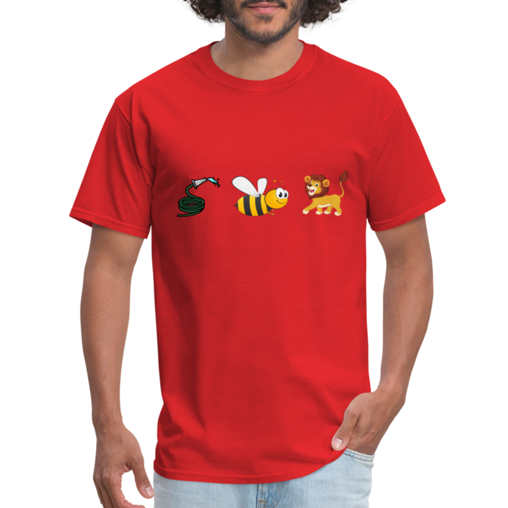 Hose Bee Lion T-Shirt (Hoes Be Lying) - red