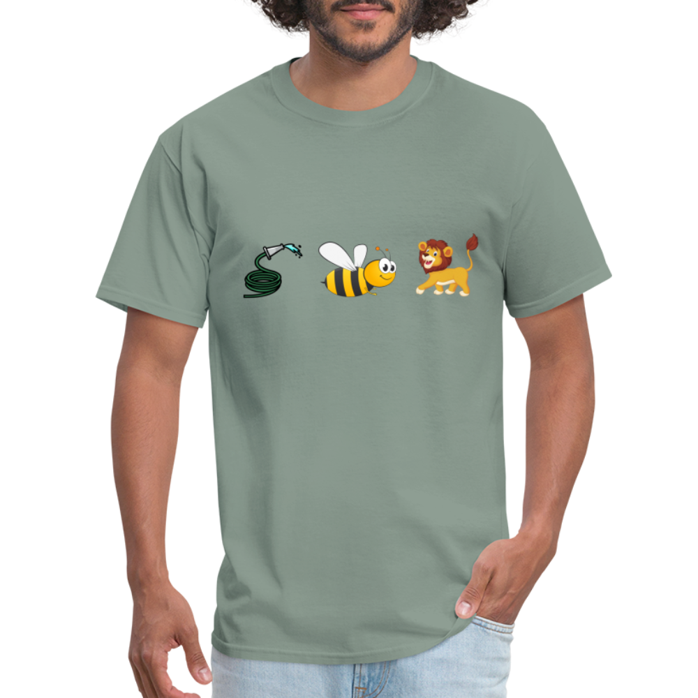Hose Bee Lion T-Shirt (Hoes Be Lying) - sage