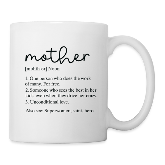 Mother Definition Coffee Mug - white