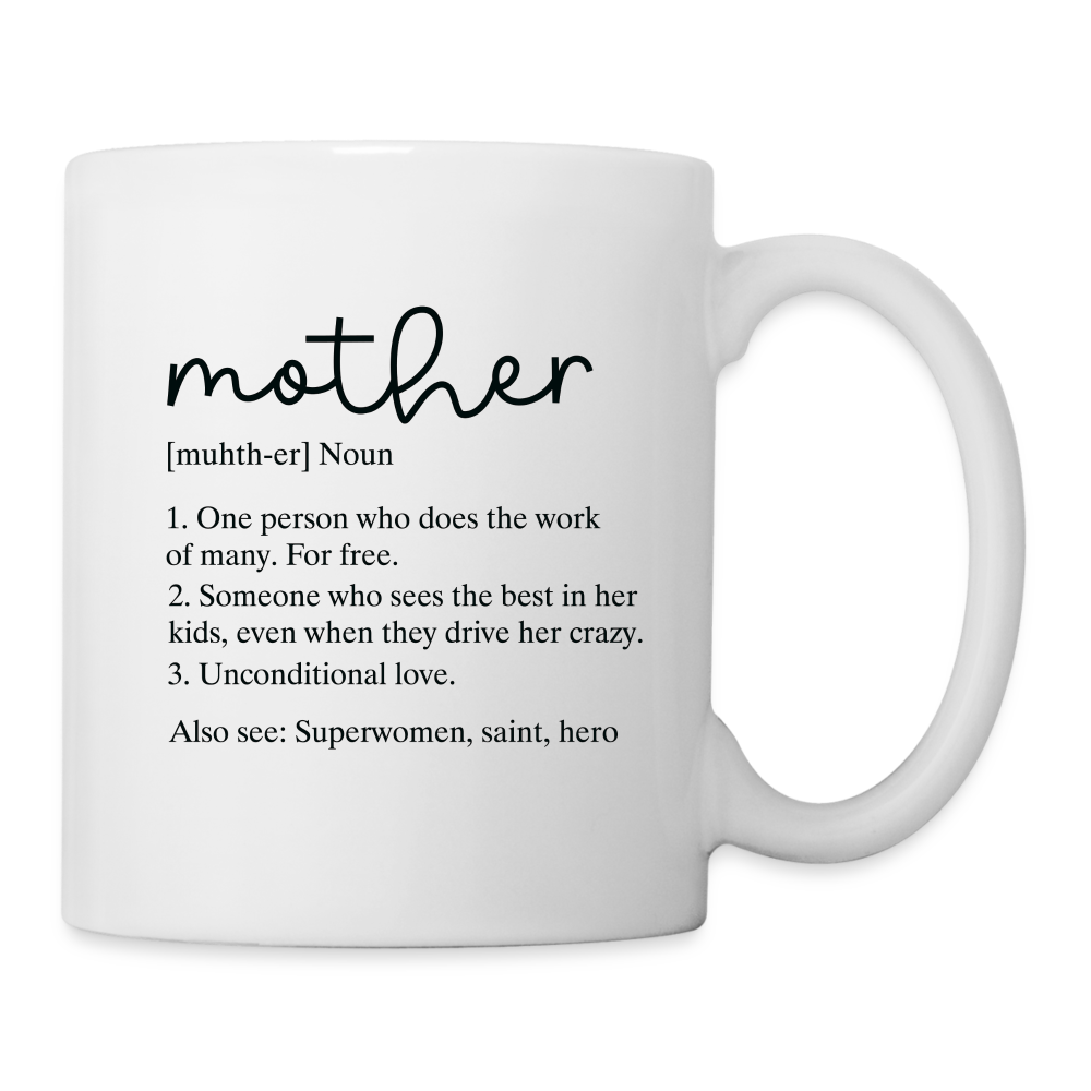 Mother Definition Coffee Mug - white