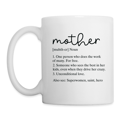 Mother Definition Coffee Mug - white