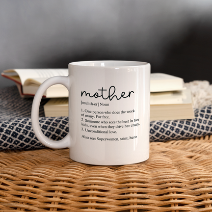 Mother Definition Coffee Mug - white