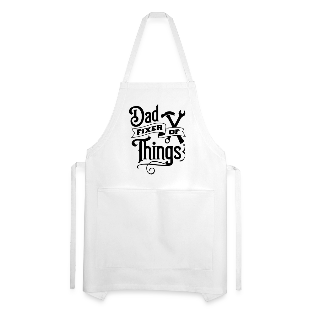 Dad Fixer of Things (Adjustable Apron) - white