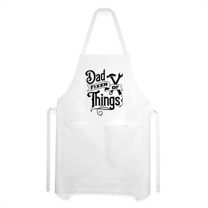 Dad Fixer of Things (Adjustable Apron) - white