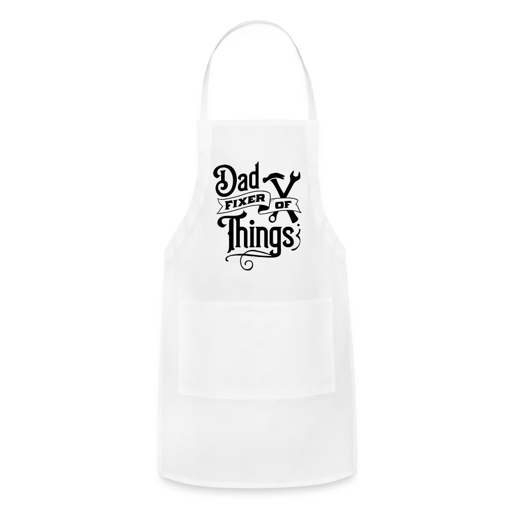 Dad Fixer of Things (Adjustable Apron) - white