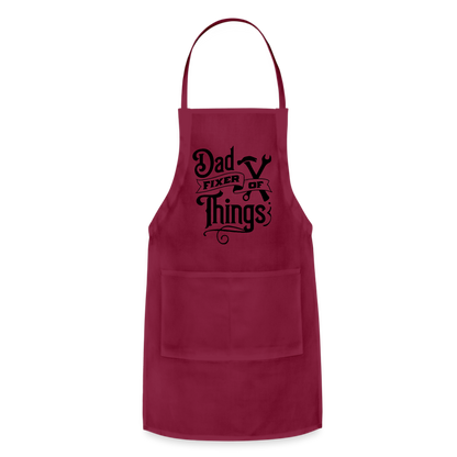 Dad Fixer of Things (Adjustable Apron) - burgundy